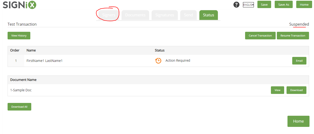 Suspend Transaction How to Make Changes